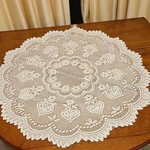 Heritage White Lace Dining Tablecloth